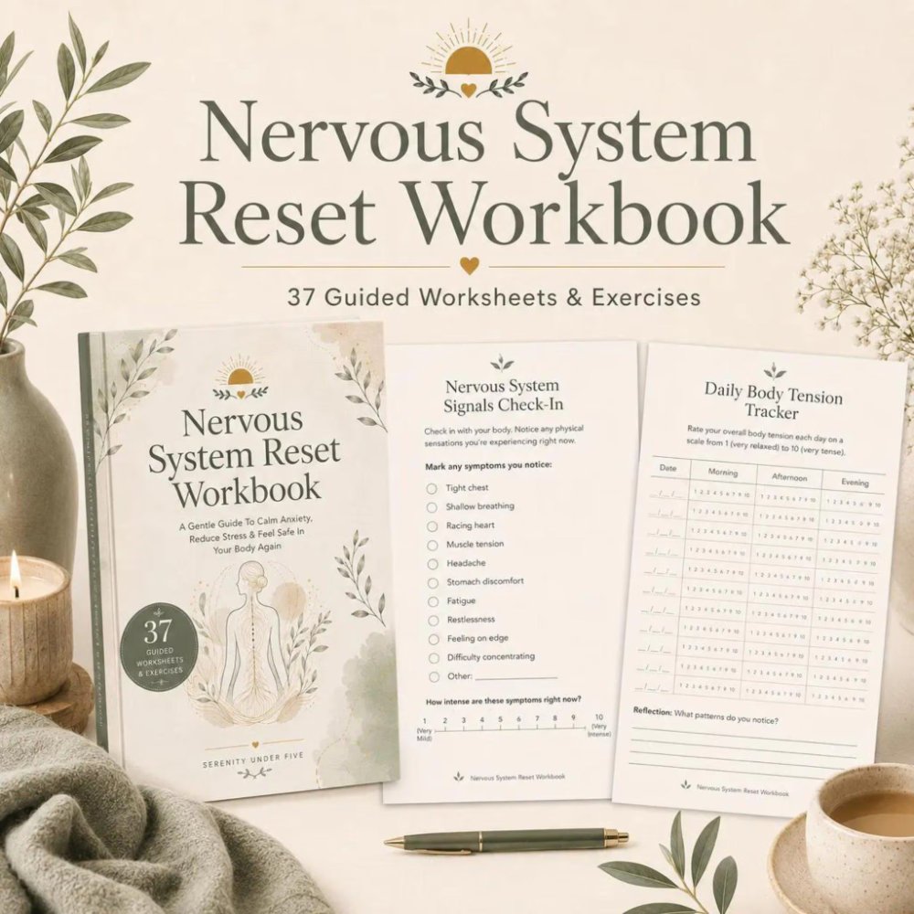 Nervous System Reset Workbook printable PDF by Serenity Under Five